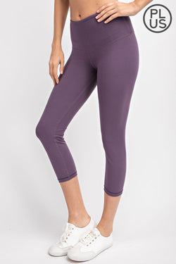 Butter Soft Basic Capris in Vintage Violet