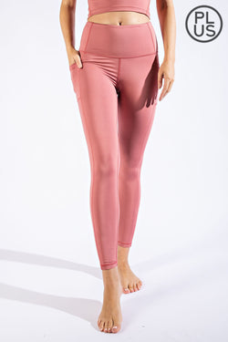 RAE MODE - Compression Fit Leggings with Pocket | Plus Size | Available in 3 colors