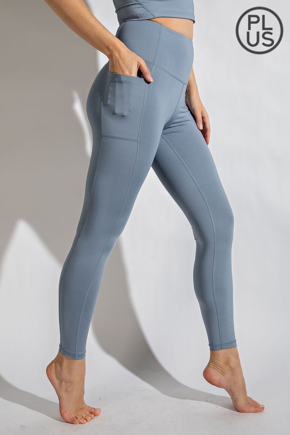 RAE MODE - Compression Fit Leggings with Pocket | Plus Size | Available in 3 colors