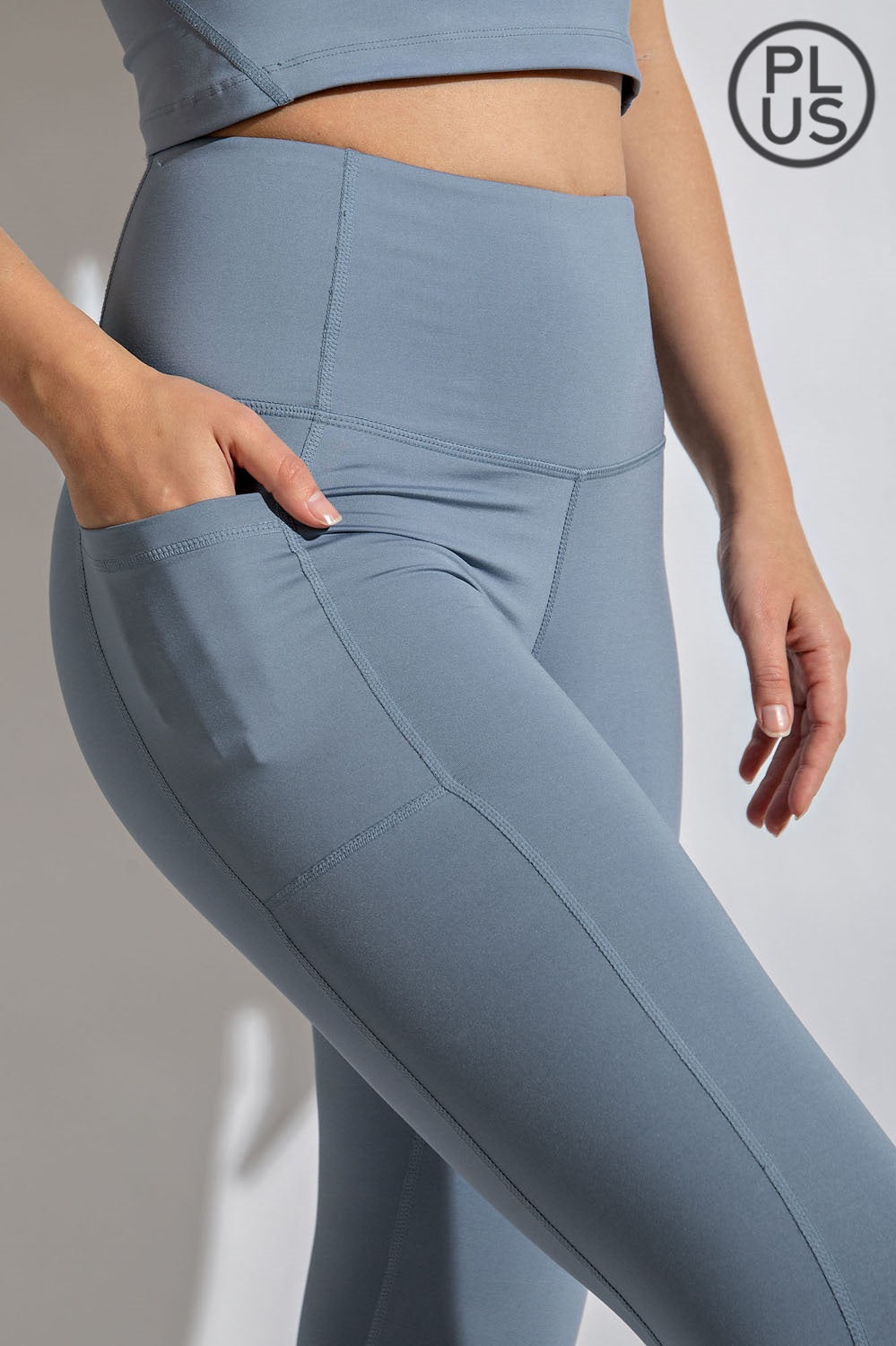 RAE MODE - Compression Fit Leggings with Pocket | Plus Size | Available in 3 colors