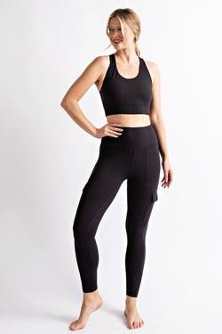 RAE MODE - Butter Soft Cargo Yoga Pants in Black