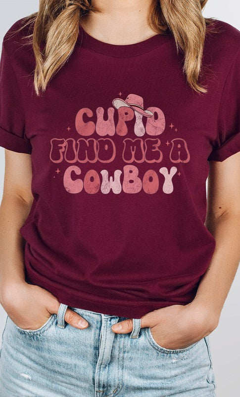 Cupid Find Me A Cowboy PLUS SIZE Graphic Tee