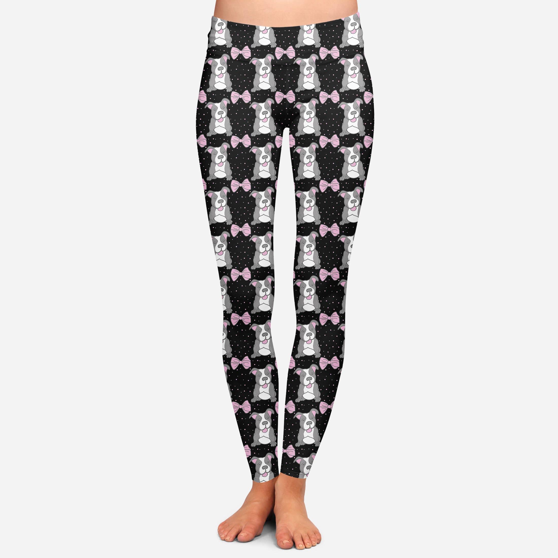 Pitbulls & Bows (Exclusive) Leggings | Size Inclusive