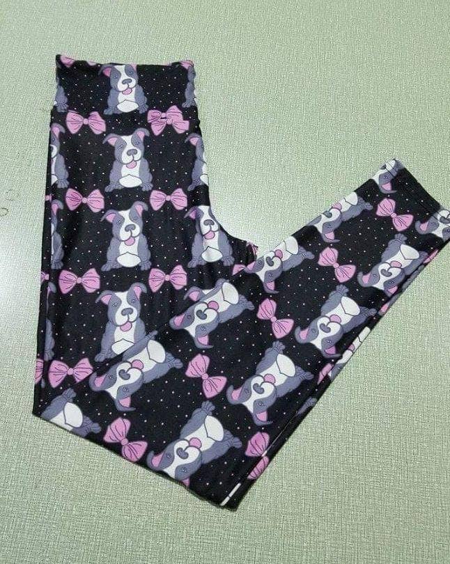 Pitbulls & Bows (Exclusive) Leggings | Size Inclusive