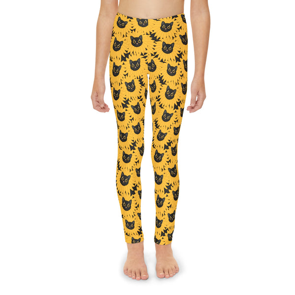 SHE REBEL - Sunflower Kitty Youth Full-Length Leggings (18 M - 12 Years)