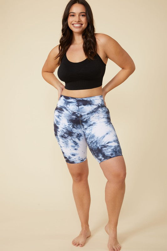 ALAMAE APPAREL - High Waisted Tye Dye Biker Shorts | Available in 2 Colors