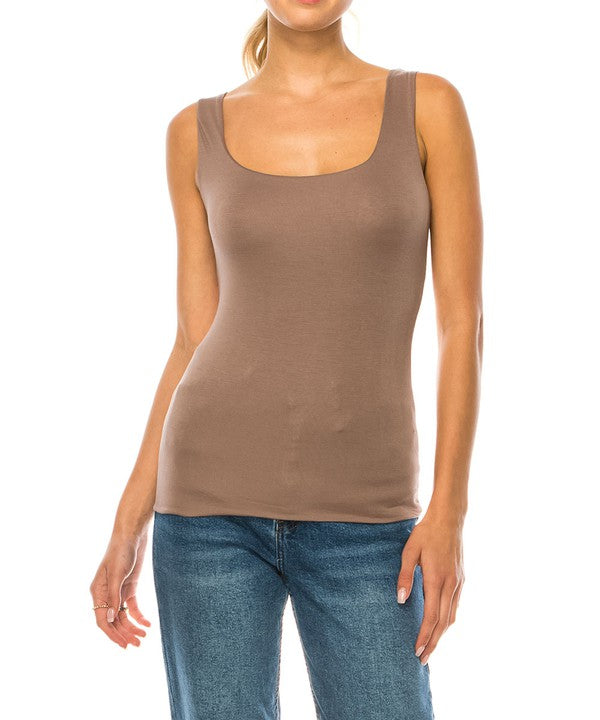 FABINA - Bamboo Double Layered Tank | Available in 6 Colors