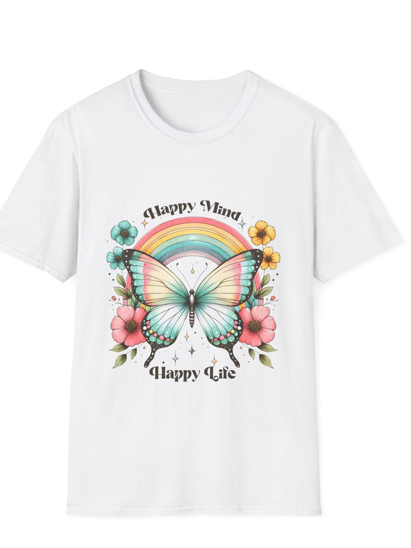 Happy Mind Happy Life Unisex Tee | Available in 4 Colors