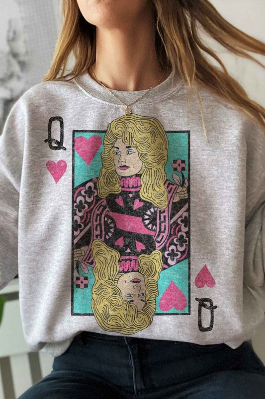 Dolly Queen of Hearts Sweatshirt | Plus Size | Available in 5 Colors