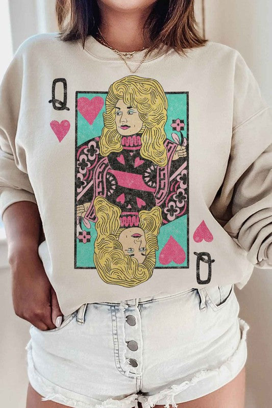 Dolly Queen of Hearts Sweatshirt | Plus Size | Available in 5 Colors