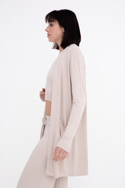 MONO B - Lounge Open-Front Terry Cardigan | Available in 2 Colors