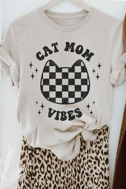 Cat Mom Vibes Graphic Tee