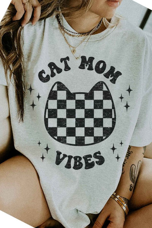 Cat Mom Vibes Graphic Tee