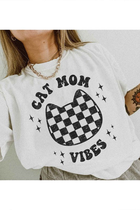 Cat Mom Vibes Graphic Tee