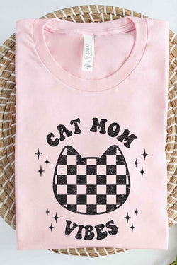 Cat Mom Vibes Graphic Tee