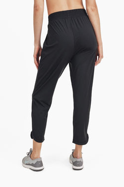 MONO B - Athleisure Joggers with Curved Notch Hem