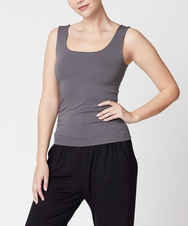 FABINA - Bamboo Double Layered Tank | Available in 6 Colors