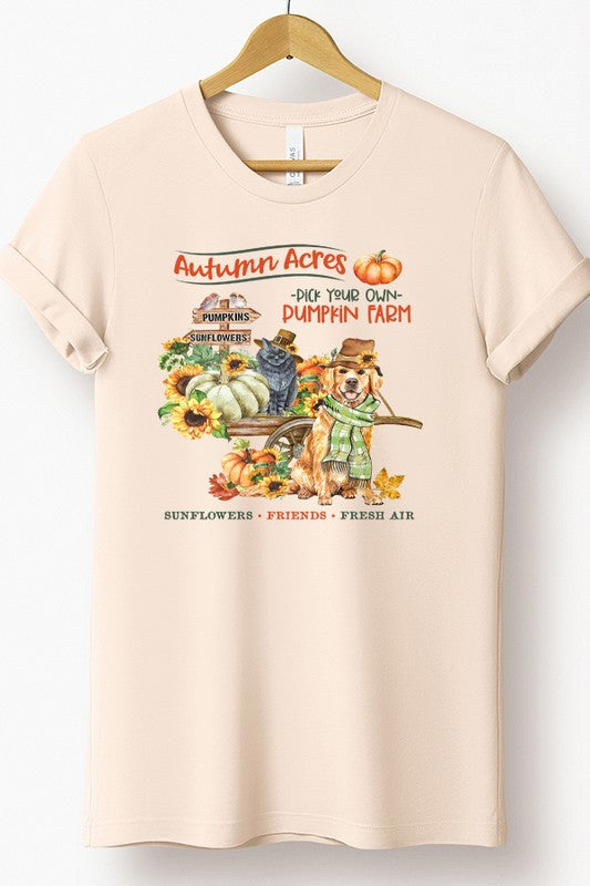 Autumn Pumpkin Farm Dog Cat Tee