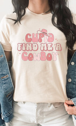 Cupid Find Me A Cowboy PLUS SIZE Graphic Tee