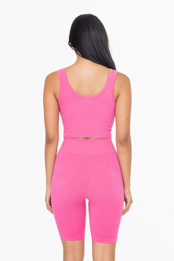 MONO B - Ribbed Seamless Cropped Tank Top