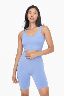 MONO B - Ribbed Seamless Cropped Tank Top