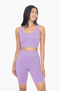 MONO B - Ribbed Seamless Cropped Tank Top