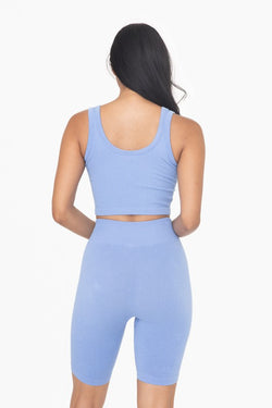 MONO B - Ribbed Seamless Cropped Tank Top