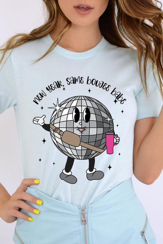 New Year Same Boujee Disco Ball Unisex Graphic Tee