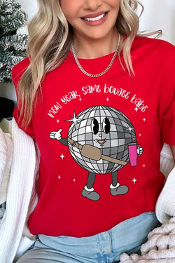 New Year Same Boujee Disco Ball Unisex Graphic Tee