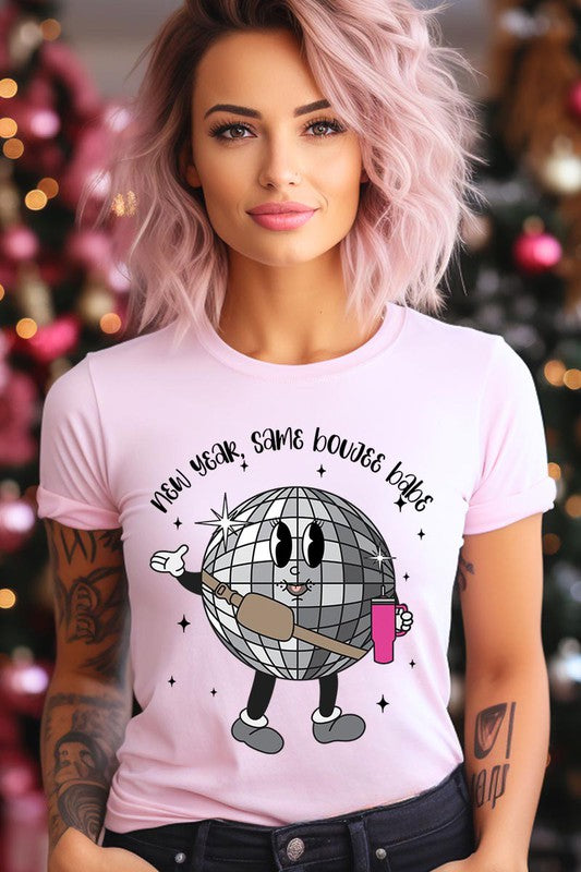 New Year Same Boujee Disco Ball Unisex Graphic Tee