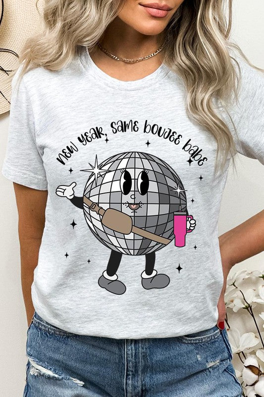 New Year Same Boujee Disco Ball Unisex Graphic Tee