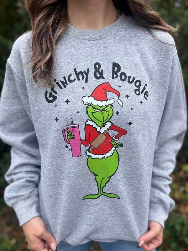 Grinchy and Boujee Sweatshirt | Plus Size