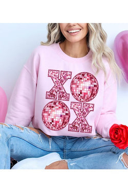 XOOX "Faux" Sequin Oversized Valentine's Day Sweatshirt