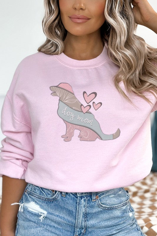 Dog Mom Soft Colored Graphic Sweatshirt