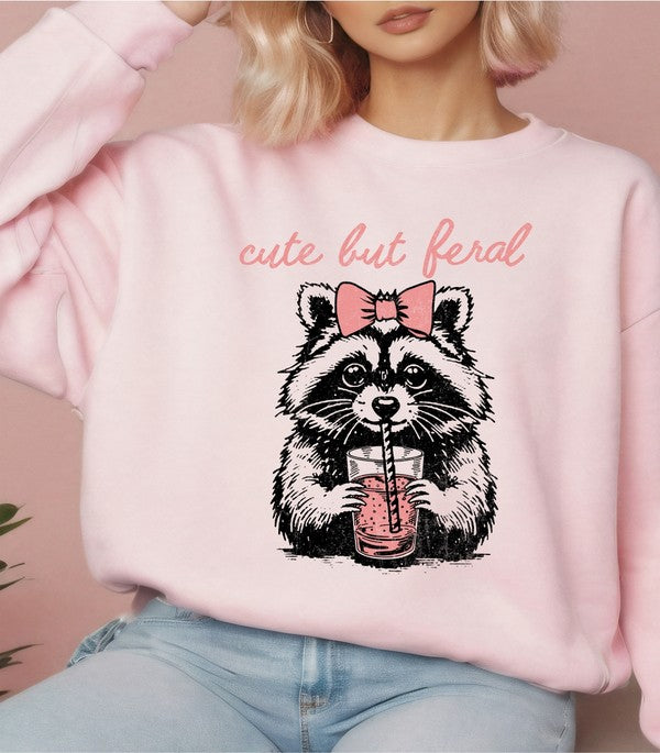 Cute but Feral Graphic Sweatshirt | Available in 4 Colors