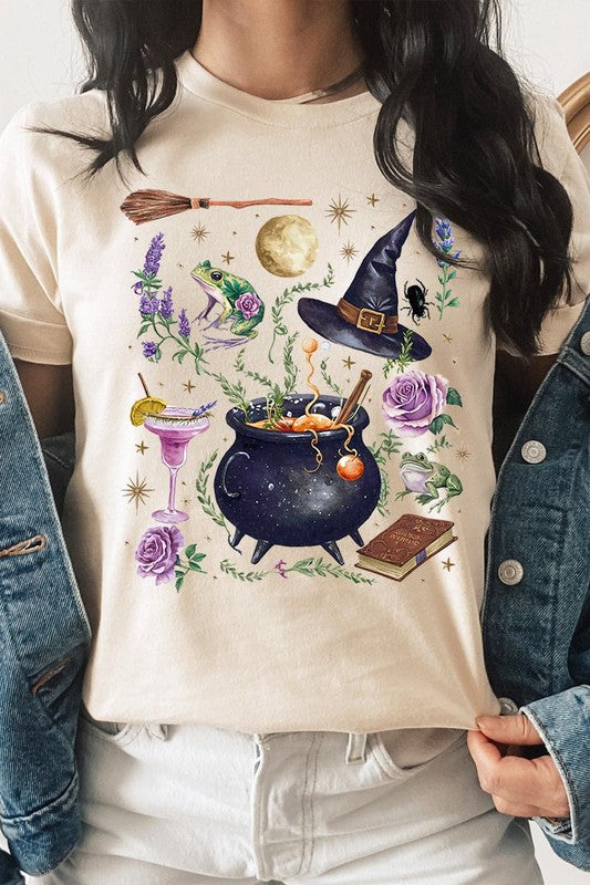 Halloween Witch Collage Graphic Tee