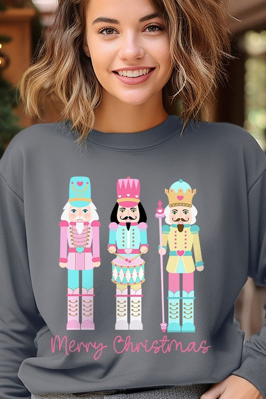 Christmas Nutcracker Graphic Fleece Sweatshirt