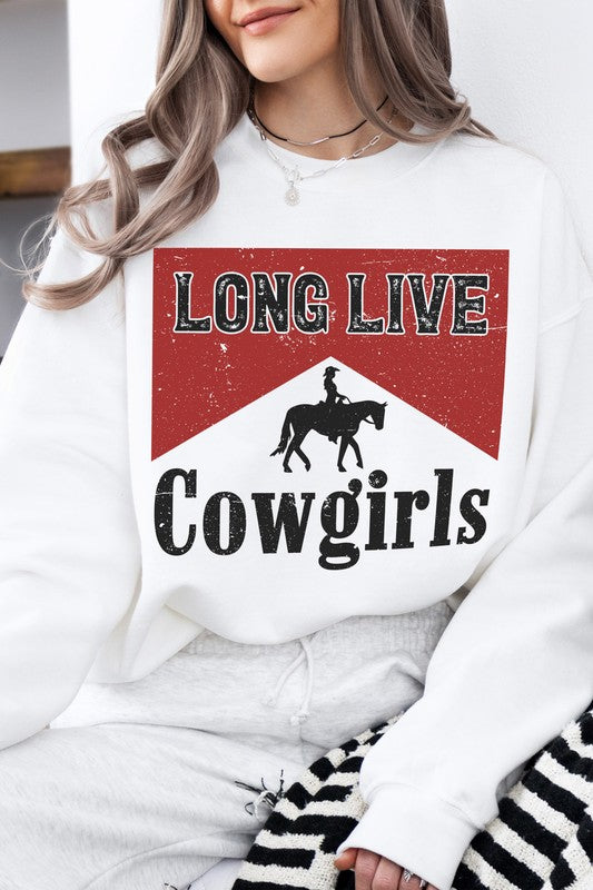 Long Live Cowgirl Western Fleece Sweatshirt