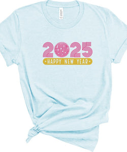 2025 Happy New Year Graphic Boutique Tee | Plus Size