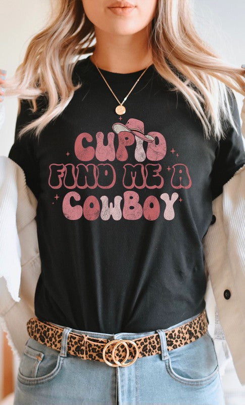 Cupid Find Me A Cowboy PLUS SIZE Graphic Tee