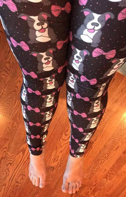 Pitbulls & Bows (Exclusive) Leggings | Size Inclusive