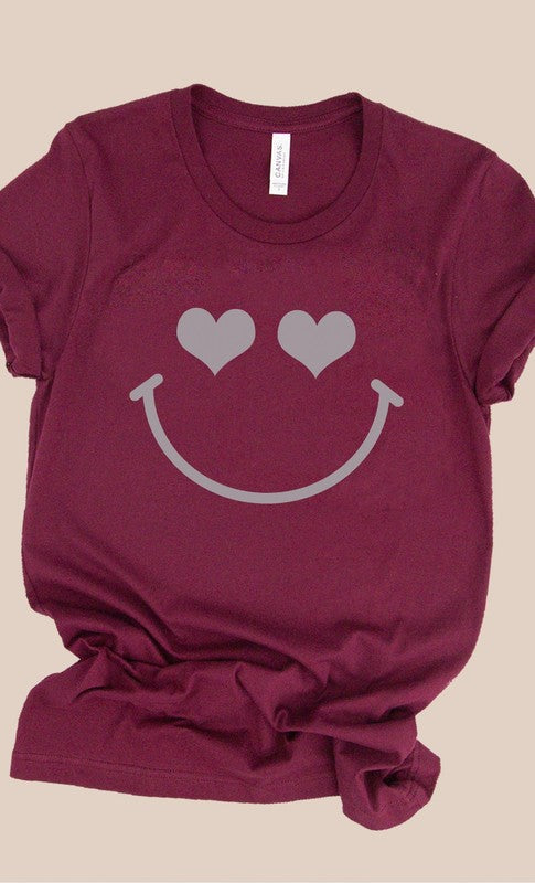 Heart Eyes Smiley Valentine's Tee