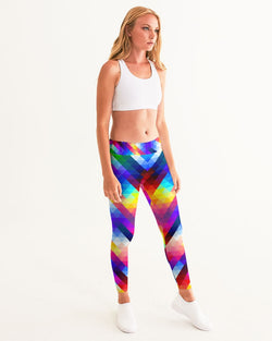 Multicolor Colorblock Yoga Fitness Pants