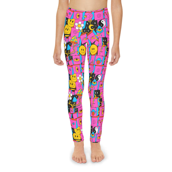 SHE REBEL - Groovy 70s Girls' Leggings (Ages 18 M - 12 Years)