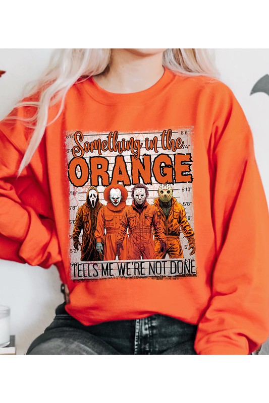 Something In The Orange Halloween Unisex Fleece Sweatshirt