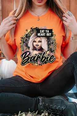 Eat Your Heart Out Scary Barbie Unisex Tee