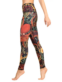 YOGA DEMOCRACY - Coral My Name Printed Yoga Leggings | Size Inclusive