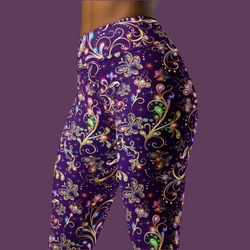 Butterfly Gemstone Jewel Yoga Leggings