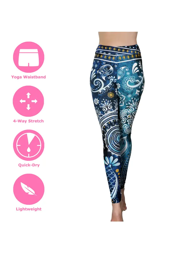 COMFY YOGA - Aquamarine Leggings - ONLY A FEW LEFT!