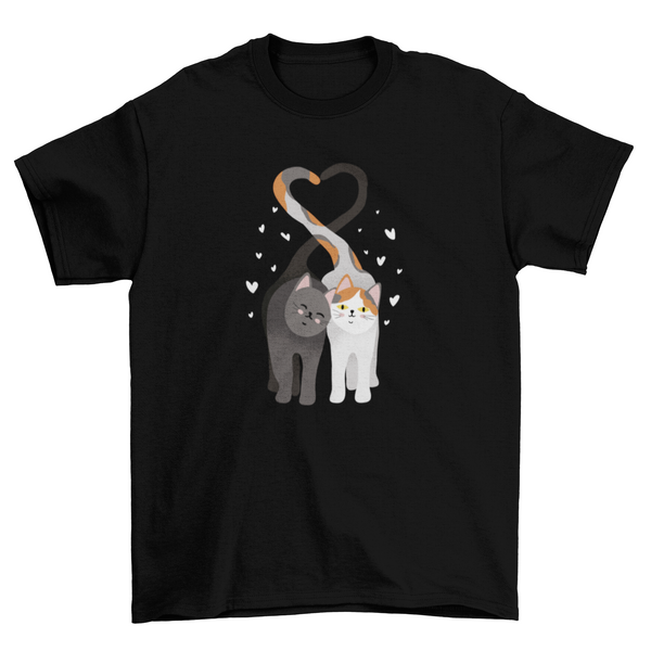 Cats in love hearts t-shirt